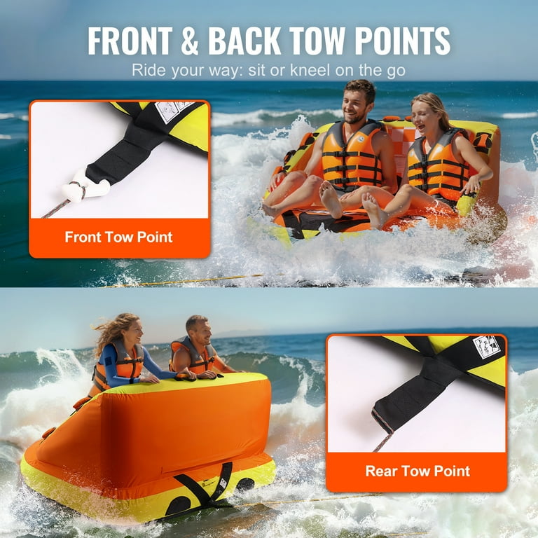 KFFKFF Inflatable Boating Tube - Nylon Shell, 340 lbs