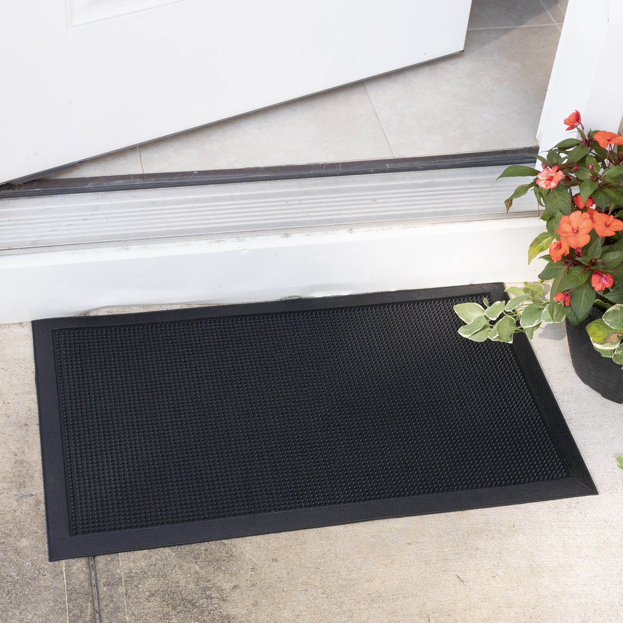 Tboline Beneath Your Feet Door Mat, 30 inchx17.5 inch Black Durable Welcome Mat, Indoor Outdoor Welcome Mat for Kitchen, Size: Hello