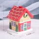 thumbnail image 3 of Adornos navideños creativos de arcilla polimérica en forma de casa, Navidad para el hogar, vacaciones, Navidad, casa de pueblo de cerámica navideña, 3 of 4