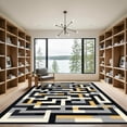 thumbnail image 2 of ODIKA 3'x5' Machine Washable Non-Slip Area Rug, Geometric Gray High Traffic Rug, Gray, 1068433, 2 of 7