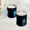 thumbnail image 2 of Yayeee 2 Pack Qtip Holder Bathroom Cotton Swab Canister with Lid Clear Dispenser Set, Blue Butterfly, 2 of 6