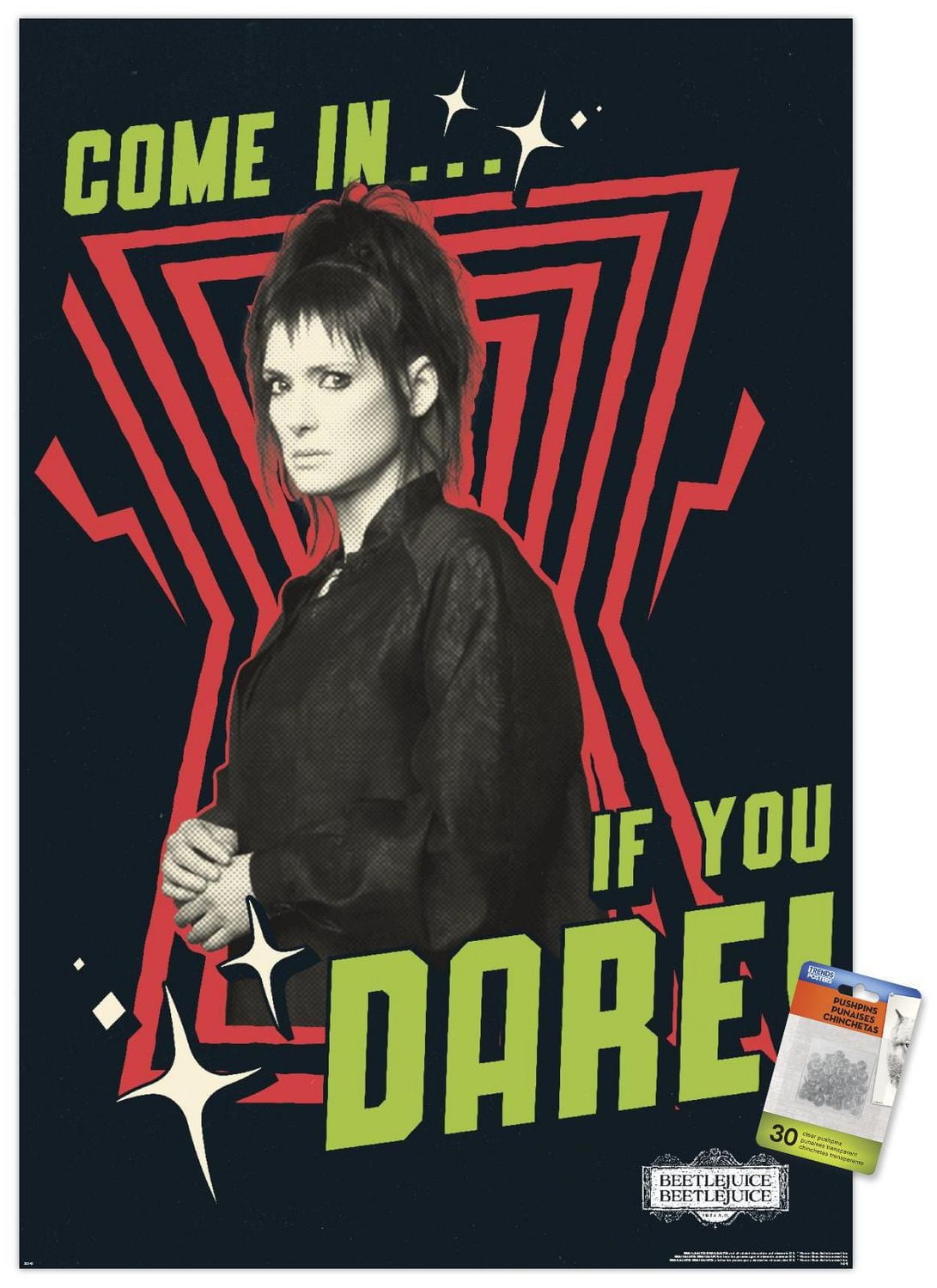 Beetlejuice Beetlejuice - Come In If You Dare Wall Poster, 14.725" x 22.375" Framed