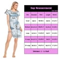 thumbnail image 3 of Women's Sleep Dress Nightgown with Short Sleeves Blue and Gray Sharks Pattern Sleepwear Sizes S-2X, 3 of 6