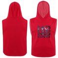 thumbnail image 6 of Manyakai Mens Fashion Letter Print Hooded Tank Tops Fitness Sports Vest Tee Bodybuilding Muscle Cut Red XXL, 6 of 7