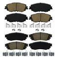 thumbnail image 2 of Detroit Axle - Brake Pads for Toyota Avalon RAV4 Venza C-HR Camry Corolla Cross Lexus ES250 ES300h UX200 UX250h UX300h Ceramic Brake Pads w/ Hardware Front & Rear Replacement, 2 of 7
