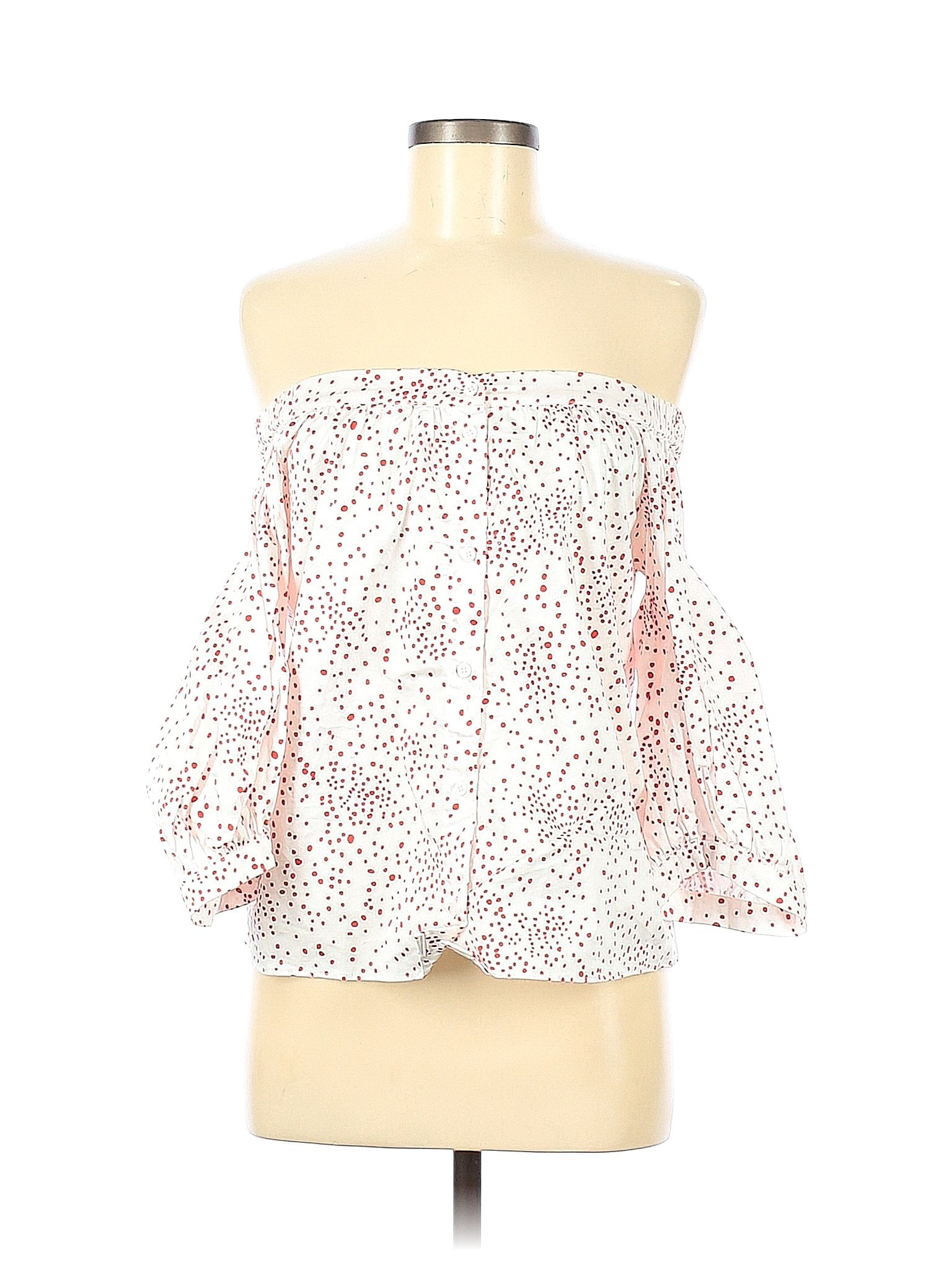 Chemisier Blanc Manches Longues H&M Taille 6 - Occasion Très Bon état, Polyeste