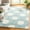 Ivory/Light Blue, variant on SAFAVIEH Martha Stewart Catrine Geometric Wool Area Rug, Ivory/Purple, 4' x 6'