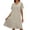 *1-Beige, variant on Women's Pleated Front Short Sleeve T-Shirt Dress,Summer Beach Loungewear for Women,Ladies Loose Fit Casual Mini Dress with Pockets,Army Green,S-2XL