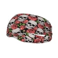thumbnail image 2 of Goofa Skull and Roses Pattern Sweatbands Sports Headband for Men & Women,Moisture Wicking Athletic headband,Breathable Sweatband,Sports accessories,Workout gear, 2 of 9