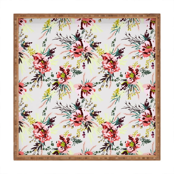 Society6 Poppy Wild by Holli Zollinger Square Bamboo Tray