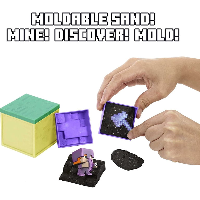 Minecraft Mini Mining Obsidian Series Axe Set with Moldable Sand