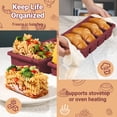 thumbnail image 6 of Burgundy Silicone Freezer Tray 2-pack 1-cup portion meal prep food storage, 6 of 7