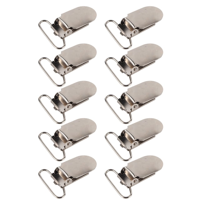 Tirantes de metal plateado para sujetar clips de chupete, accesorio de reparación (25 mm)