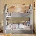 thumbnail image 2 of Full-Over-Full Two-Tone Accent Bunk Bed Frame with Cabinet, Drawers & Shelves, Modern Storage Kids Bed with LED Light Strip, 2 of 10