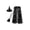 #3, variant on choiix Halloween Witch Cape and Hat Set with Tie Front Cloak and Broomstick Printed Cape and Hat Costume Outfit with 3 Piece Accessories Cosplay Dress and Party Outfit