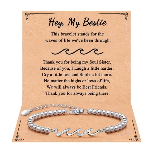 Pulseras QWNHONEY Mejor Amiga Las Olas de la Vida para Mujer