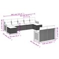thumbnail image 2 of vidaXL 9 Piece Patio Sofa Set with Cushions Black Poly Rattan, 2 of 4