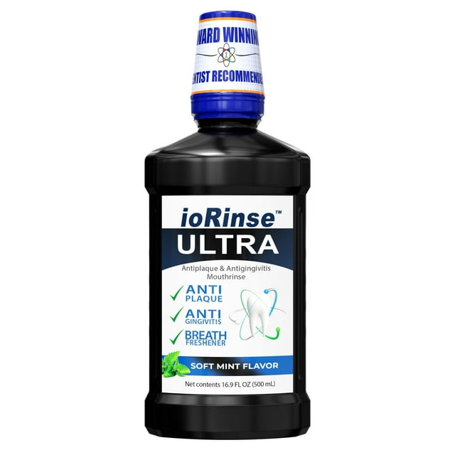 Enjuague bucal Iotech iOrinse Ultra con xilitol sin alcohol, 1 litro