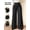 Black Background With White Stripes, variant on Spring/Summer Elastic Thin Daily Versatile Commute Minimalist Solid Color Wide Leg Pants With Pockets And Seam Detail To Shape Legs Women's Black, Quiet Luxury