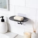 thumbnail image 1 of Jabonera adhesiva de pared con drenaje y ganchos para toallas | Jabonera sin taladro con ranuras de secado | Jabonera de baño con ganchos para toallas, 1 of 7