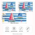 thumbnail image 2 of Yayeee Pillowcase King Size Set of 2 Satin Wrinkle Resistant Pillow Case, Green Sailboats, 2 of 7