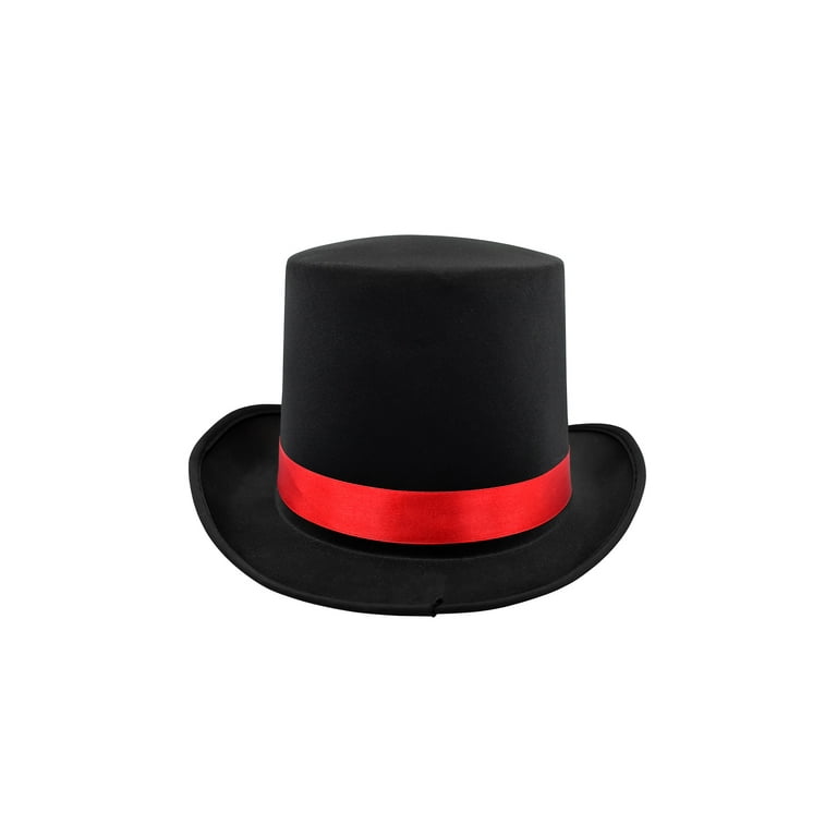 帽子 10's UNUSUAL S.TOP HAT(NOS-60CM) Nicky Bigs Novelties Tall Satin Black Top Hat - Deluxe Caroler