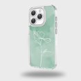 thumbnail image 1 of Caseco iPhone 15 Pro Case With Mag-Safe - Green Flower, 1 of 5