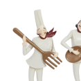 thumbnail image 5 of 14"H, 8"W White Polystone Chef Sculpture with Musical Instruments, by DecMode (3 Count), 5 of 14