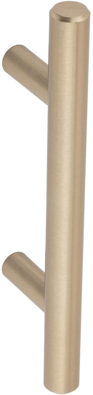 Zoizocp Euro Bar Cabinet Handle (1/2-inch Diameter), 5.38-inch Length (3-inch Hole Center), Golden Champagne, 10-pack - image 2 of 5