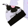 thumbnail image 4 of WIBACKER Newborn Baby Girl 4Pcs Outfits Infant Romper + Floral Pants + Headband + Hat Christmas Gift, 4 of 10