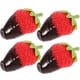 thumbnail image 1 of 4pcs Realistic Fake Strawberries With Chocolate Dip Artificial Fruits For Decoration Fruit Decors For Home Kitchen Party Photography Props Cute Mini S, 1 of 4