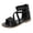Black, variant on Xijirk Girls Sandals,Princess Sandals Soft Non Sole Sparkly Bowknot Design Adjustable Ankle Strap Breathable Beach Shoes Summer,Kids Sandals,Black,8-9 Years