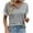 Gray, variant on Hot days, bold styles Olyvenn Criss Cross V Neck Tops for Women Lace Patchwork Short Sleeve Shirt Solid Color T Shirts Plus Size Loose Fit Blouse Gray XXL