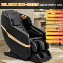 Artist Hand Full Body Zero Gravity Massage Chair Electric Recliner Heating Shiatsu Relax with 8 Points Massage Rollers,Foot Roller（Black）
