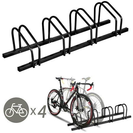 Gymax 4 Bike Bicycle Stand Parking Garage Storage Cycling Rack