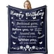 thumbnail image 1 of LHSHID Flannel Throw Blanket Dark Blue Birthday Theme Ideas for Women/Men 50"x60", 1 of 4