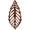 Brown, variant on Delight Jewelry Acrylic Large Leaf Pearly Brown - Silvertone Senior Mom Class of 2026 Dome Necklace, 18"