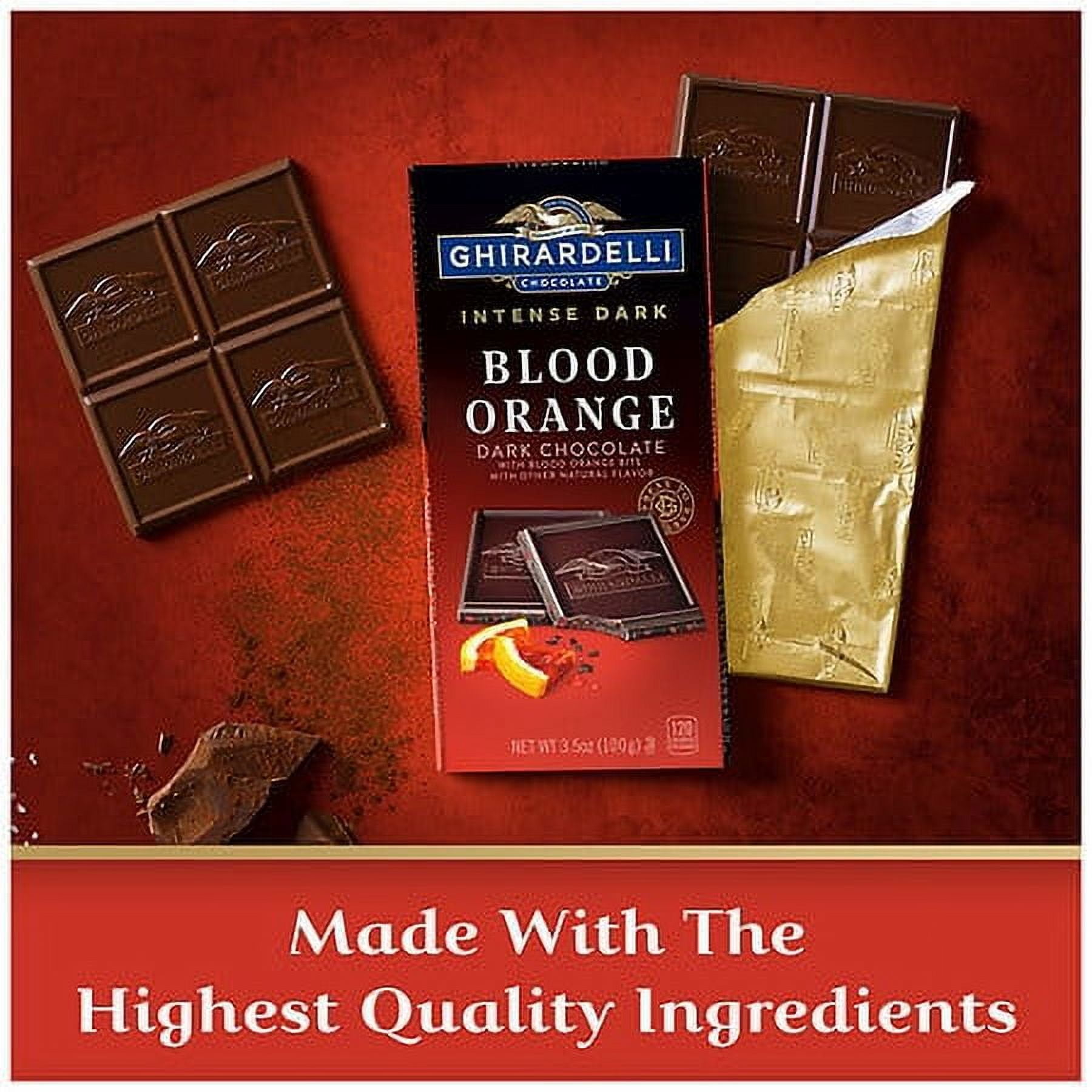 2 Pack - Ghirardelli Intense Dark Blood Orange Chocolate Bar - 3.5 oz