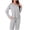 Gray, variant on Enjoytime Women's Pajama Sets Soft Comfy 2 Piece Sleepwear V-Neck Long Sleeve Button Down Shirts with Pants Pjs Set