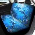 thumbnail image 4 of Uourmeti Dolphins Car Seat Covers Full Set 3 Pack, Car Seat Cover Full Set Polyester Protect Easy to Install for Cars Trucks most Cars, 4 of 10