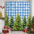 thumbnail image 2 of Christmas Tree on Buffalo Shower Curtain for Bathroom, Bue Plaid Green Waterproof Shower Curtains Washable Quick Dry with Hooks Bathtub Curtains 36x72IN, 2 of 9