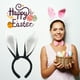 thumbnail image 3 of Diademas para Cosplay con orejas de conejo de Pascua para mujeres y niñas (negro + blanco), 3 of 8