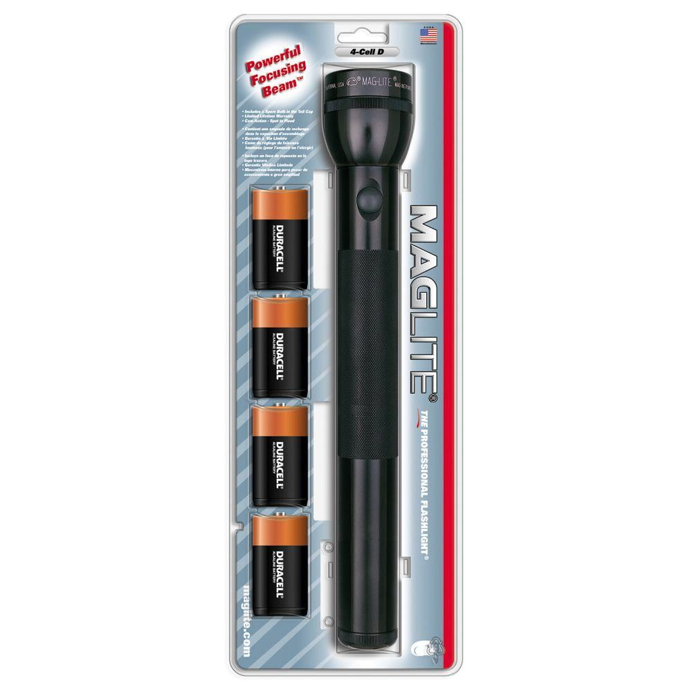 Maglite Flashlight 4 DCell Battery Incandescent Aluminum JS4DH06