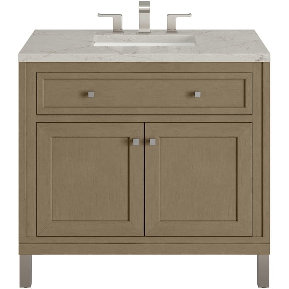 James Martin Vanities 503-V36-WLW-3VSL Chicago 36" Free Standing Single Basin Vanity Set -