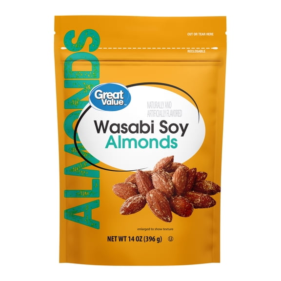 Great Value Wasabi Soy Almonds, 14 oz