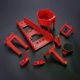 thumbnail image 5 of 1pc Hole Plate Hook Red Plastic ABS Pegboard Hanger Tool Holder Wall Mounted Display Rack Hardware Storage Garage Organization, 5 of 5