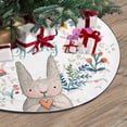 thumbnail image 3 of FMSHPON Lovely Spring Theme Rabbi Xmas Christmas Tree Skirt Stand Mat for Holiday Party Decoration Indoor Outdoor 48 inches, 3 of 3