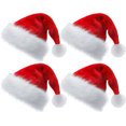thumbnail image 2 of Zaldita Adults Christmas Hat Santa Hat Holiday Velvet Comfort Extra Thicken Fur Xmas Hat for New Year Type A 4Pcs One Size, 2 of 3