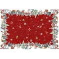thumbnail image 1 of Red Christmas Tablecloth Rectangle 60x84 Inch, Winter Xmas Snowman Santa Christmas Tree Table Cloth Cover Rectangle Table Washable, Holiday Christmas Tablecloths for Rectangle Tables, 1 of 1