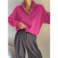 thumbnail image 2 of CAILDANL Women's Sweaters 2025 Fall Winter Quarter Zip Casual Ribbed Cable Knit Pullover, 2 of 2
